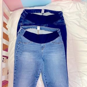 2 pairs of size 10 maternity jeans